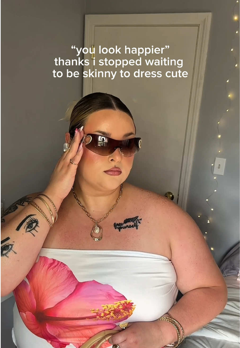 Forever that fat girl who loves herself💘 #selflove #plussize #plussizefashion #thatgirl #confidence #outfit #inspo 