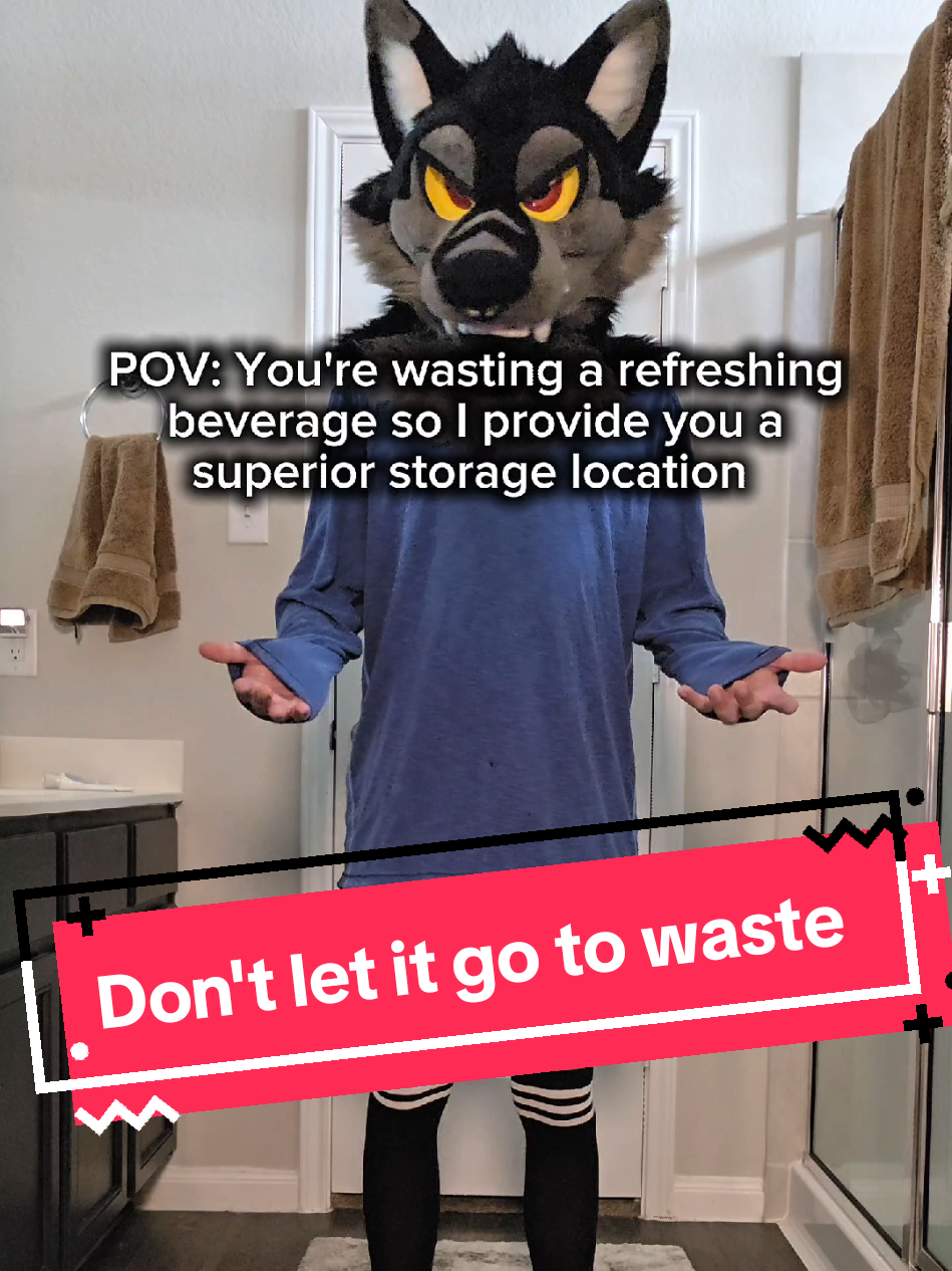 Don't let it go to waste 😏 #furry #furryfandom #furriesoftiktok #fursuiter #fursuit 