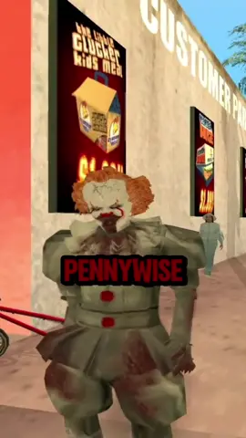 DID YOU KNOW HOW PENNYWISE LOOKS IN GTA GAMES? #pennywise #gta 