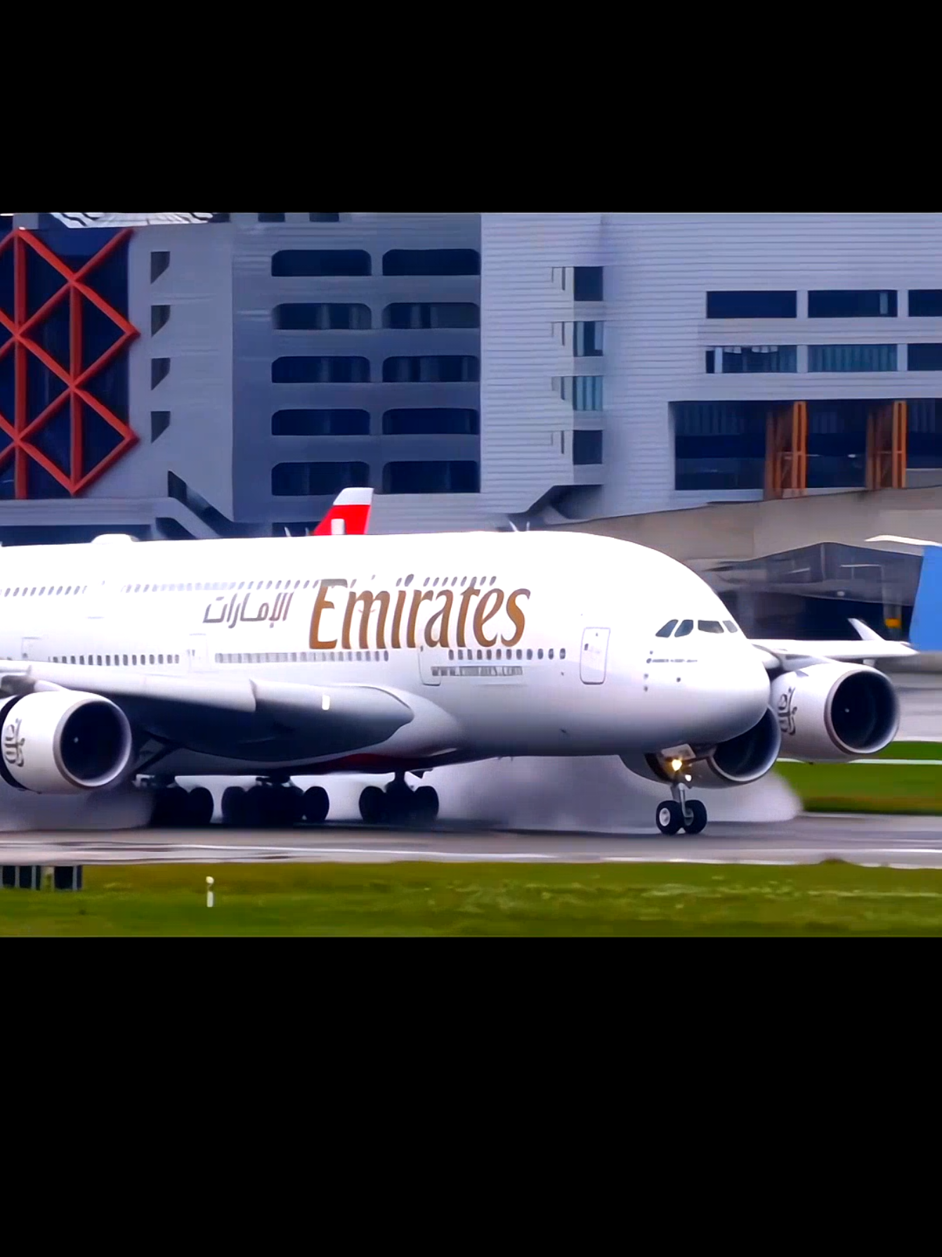 Runway Cleaning by Emirates airlines A380 #Emirates #Runway #Aviation #Airplane #Flying