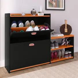 Sapateira Organizadora Com Prateleira e Gaveta Basculante Hall de Entrada - Alexa - Outlet Da Luana por R$189,90 #shopee #