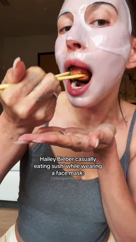 Definitely a trendsetter ✨ #haileybieber #rhodeskin #skincare #facemask #celebrity 
