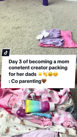 Packing her bag for Dad’s — co-parenting isn’t always easy but this little girl is always worth it 🫶🏼✨ #CoParenting #MomLife #ToddlerMom #RealMomLife #momtok 