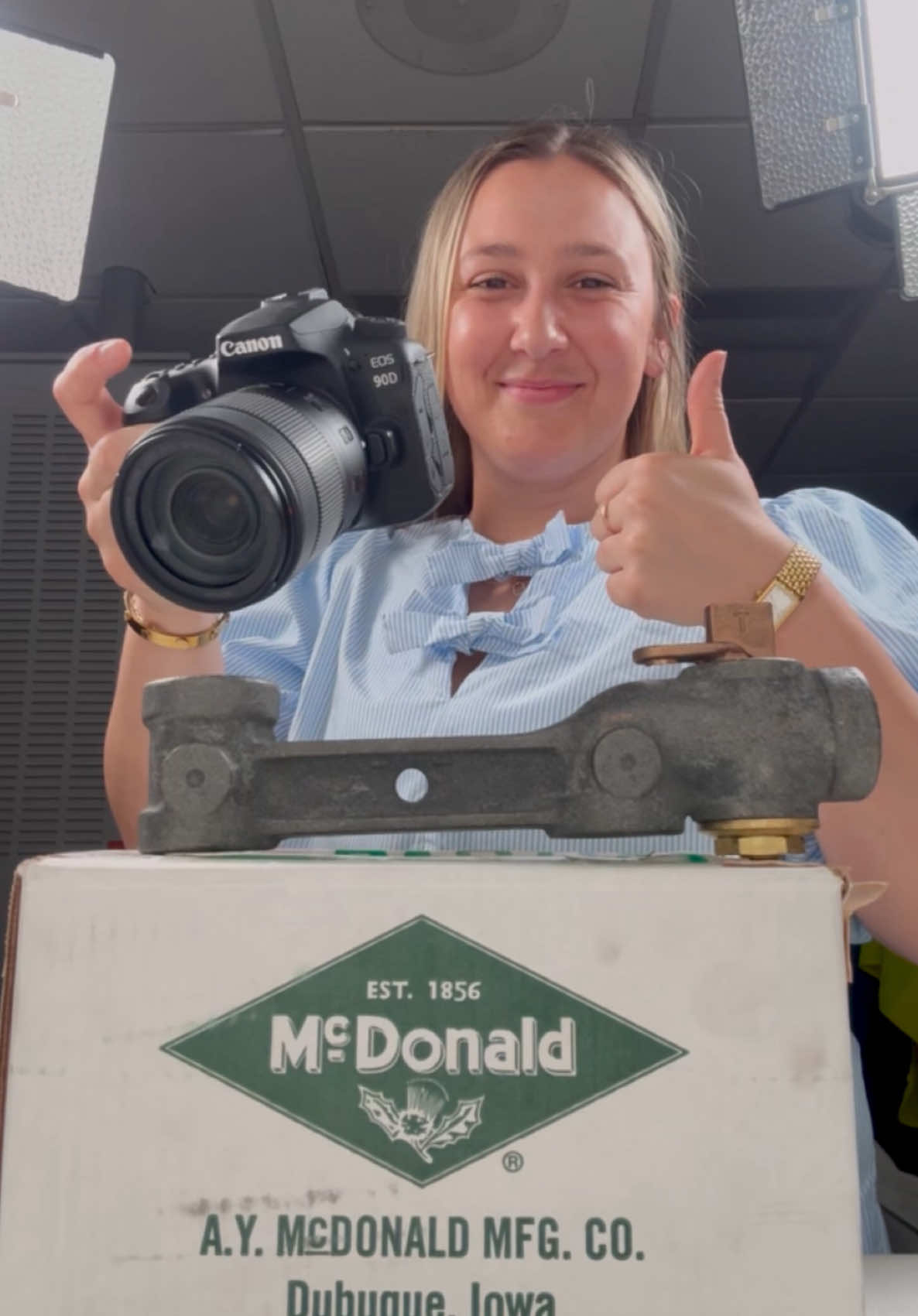 Lights, camera, action! Take a behind-the-scenes journey with Olivia DeVriese, the multimedia specialist who brings our videos and photos to life! #marketing #multimedia #photography #photographer #behindthescenes #videography #productphotography #dayinmylife #dayinthelife #manufacturing #aymcdonald 