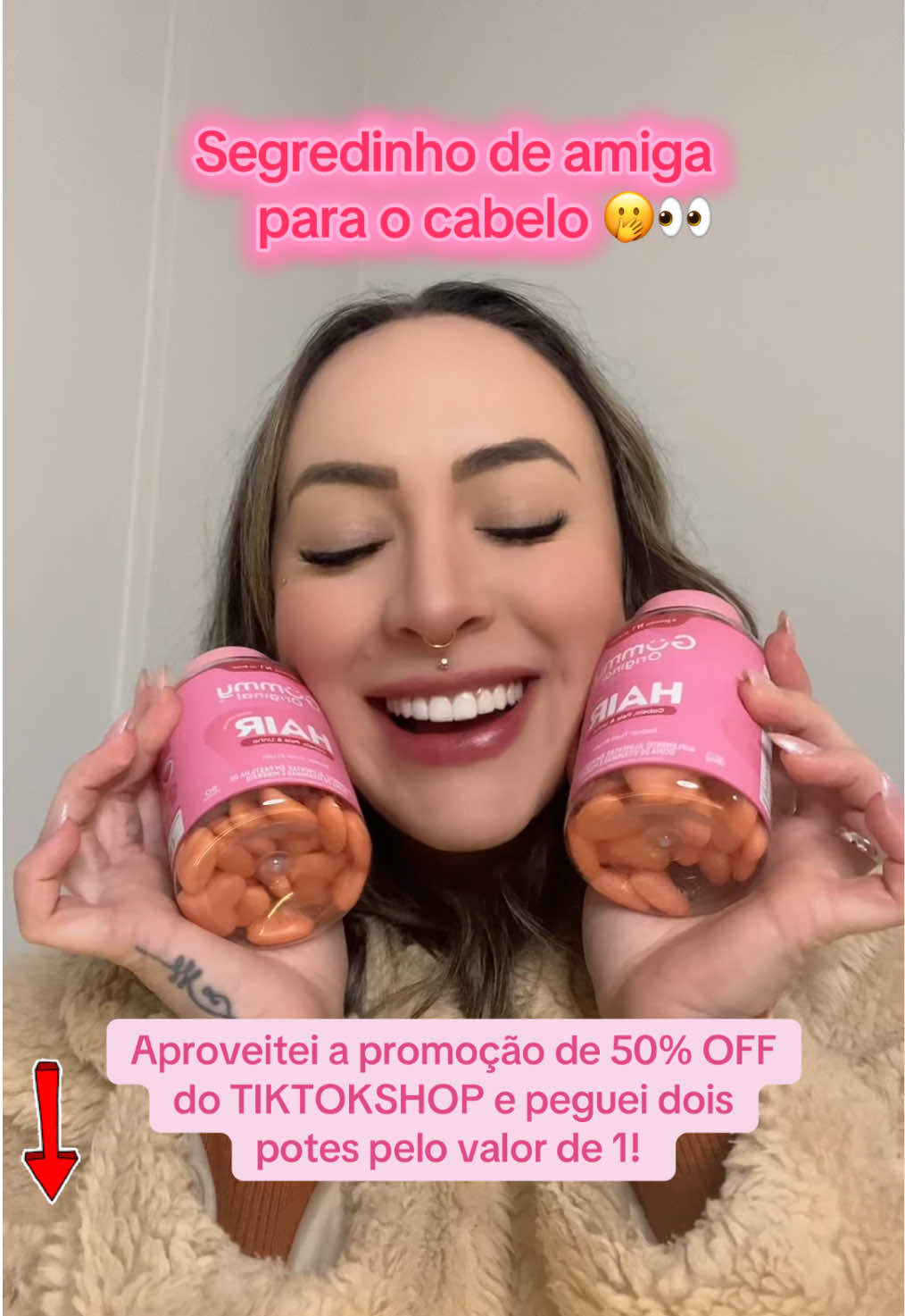 Agora o cabelo de rapunzel vemmmmm! 💗🛍️🤩 #tiktokshop #cabelosaudavel #quedadecabelo #cabelocaindo #cabeloslongos #ugc #fyp 