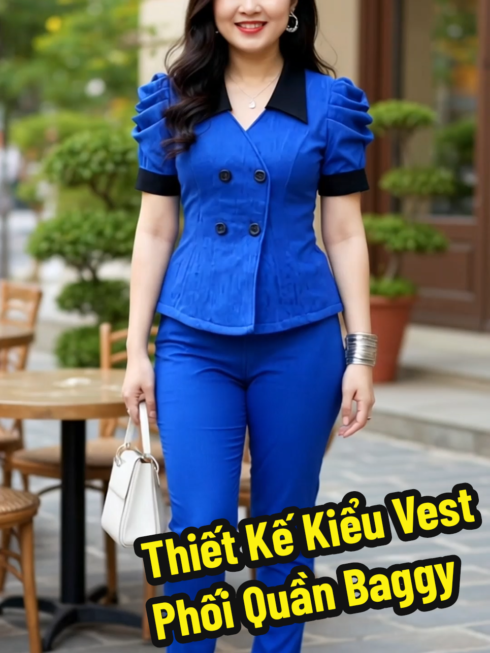 Thiết kế kiểu vest sang trọng quý phái, phối quần baggy #dobotrungnien #bodomacnha #quanbaggy #xuhuong #shopdoxinhnu 