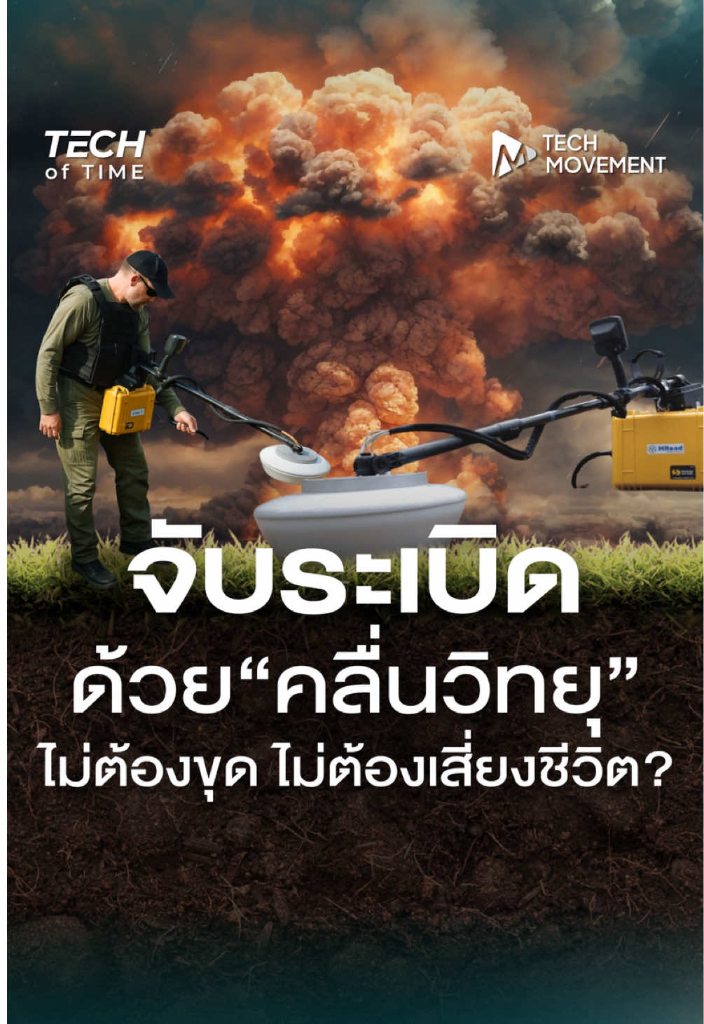 📌 การตรวจจับทุ่นระเบิดมักใช้ “เครื่องตรวจจับโลหะ” ตรวจสอบ แต่อาจตรวจจับยากขึ้น ถ้าระเบิดนั้น 