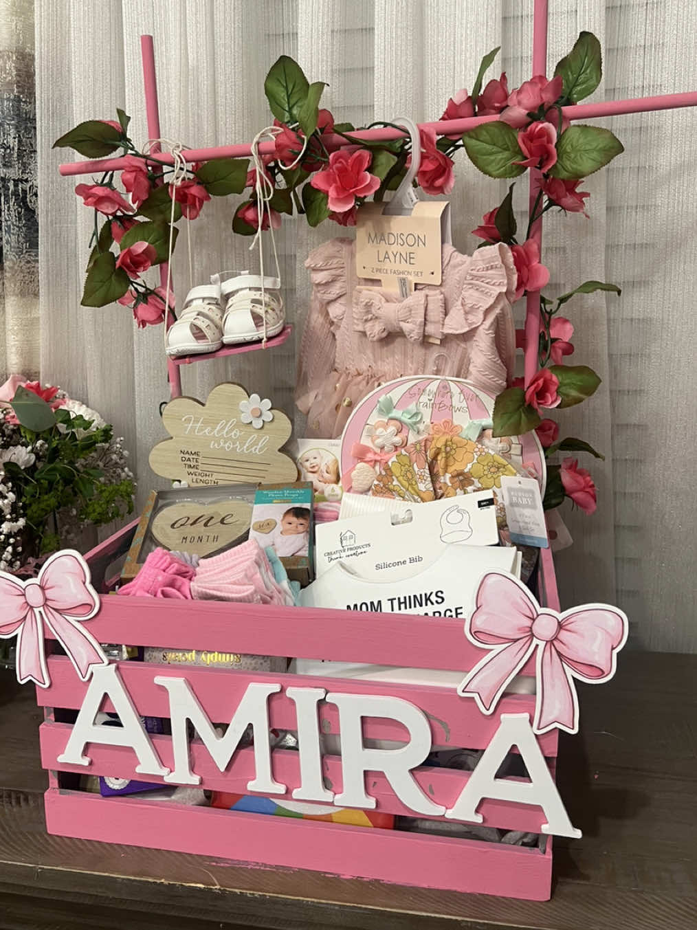 Came out so cute 😍😍 #babyshowerbasket #babyshowerideas #babyshowergift #babyshowergiftideas #fyoupage #fypシ゚viral 