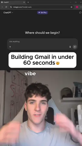 Making gmail in under 60 seconds with only AI #ai #nocode