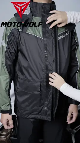 MOTOWOLF MDL0403B Riding raincoat Bamboo green. #MOTOWOLF #motorcyclelife #motorcycleride #motorcyclegear #motorcycleaccessories
