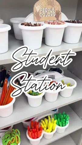 Replying to @✨Kri The student station has worked really well for me the past few years! I still let students keep their own supplies in their desk, this was just a backup for anyone missing what they need. Now that I’ll be a pull out teacher and they won’t bring their own supplies with them, this will be even more important in my classroom.  #teacher #teachersoftiktok #teacherlife #teachertok #classroom #classroommanagement #classroomideas #classroomdecor #classroomsetup 