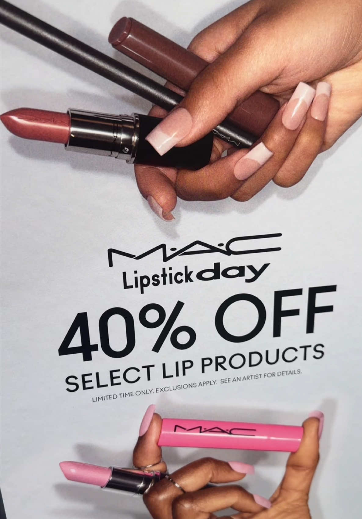 40% off?! Saaay less!!!  #nationallipstickday #macnationallipstickday #macys #maccosmetics #lipkit 