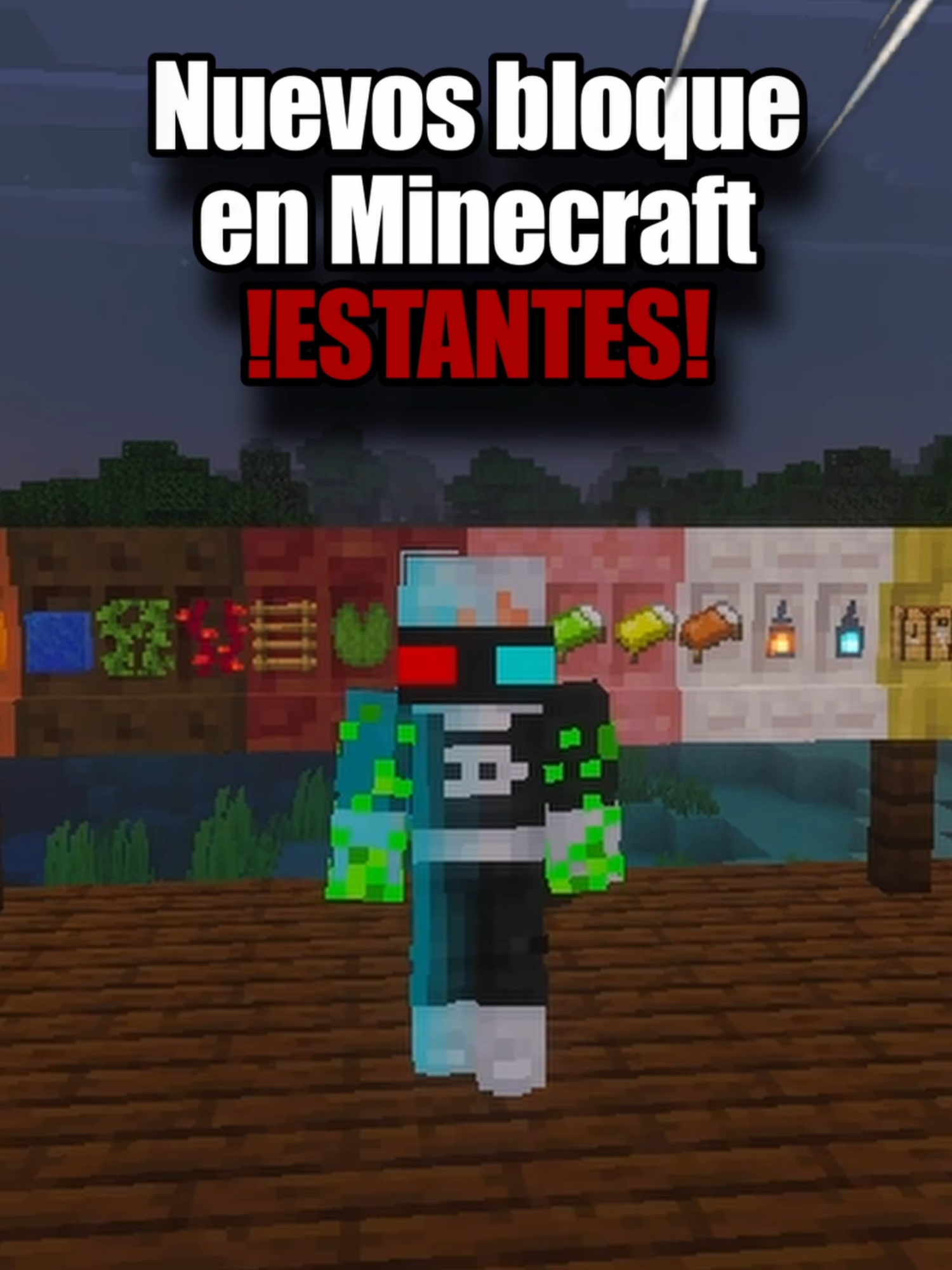 ¡Nuevos ESTANTES en Minecraft! 😱 Ahora puedes mostrar tus ítems como nunca antes 🪵✨ #minecraft #minecraftupdate #coppergolem #minecrafttricks #minecraftshorts #fyp #minecraftfeatures #mcpe #minecraftideas
