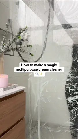 This magic multipurpose cream cleaner will become your new favourite 🫧✨ it can be used on your oven, stovetop, sink, bathroom and all around your home to rid tough grime, mould and build up! Store it in an airtight bottle and pull it out anytime you need some extra elbow grease! Hope this was helpful lovelies xx  #bathroomcleaner #ovencleaner #cleaninghacks #cleaningtiktok #mamamilastips 