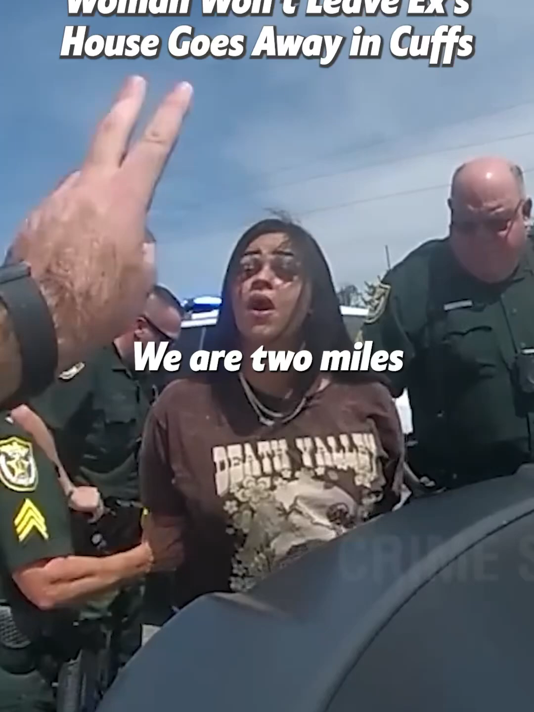 Woman Wont Leave Exs House, Goes Away in Cuffs part 2. Full clip on Crime Scene Cam