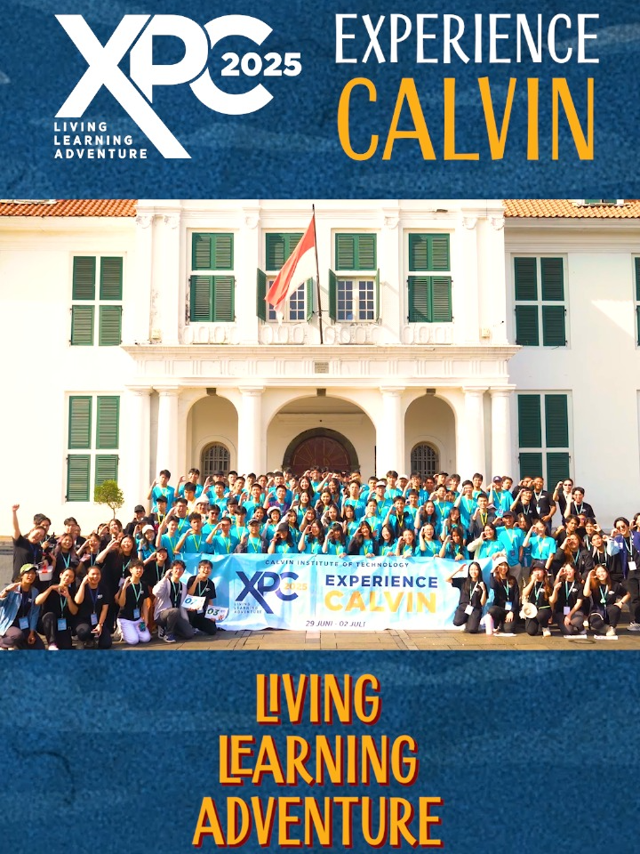 𝗘𝘅𝗽𝗲𝗿𝗶𝗲𝗻𝗰𝗲 𝗖𝗮𝗹𝘃𝗶𝗻 (𝗫𝗣𝗖) 𝟮𝟬𝟮𝟱 Living - Learning - Adventure Bersyukur untuk acara XPC 2025 yang telah berlangsung dengan baik, pada tanggal 29 Juni - 2 Juli 2025 yang diikuti peserta dari seluruh daerah di Indonesia!😉 Selama XPC, para peserta tak hanya belajar di ruang kelas dan laboratorium, tetapi juga mengalami langsung berpetualang menjadi mahasiswa CIT. Mulai dari tinggal di 𝘥𝘰𝘳𝘮𝘪𝘵𝘰𝘳𝘺, makan bersama di 𝘥𝘪𝘯𝘪𝘯𝘨 𝘩𝘢𝘭𝘭, menikmati fasilitas kampus, hingga menjelajah kota Jakarta. Mereka juga diajak untuk melihat dan merasakan keunikan kurikulum serta pembelajaran interaktif di CIT. Yuk, simak videonya untuk melihat seperti apa keseruan XPC 2025! Sampai jumpa di XPC 2026 ☺👋🏻 #ExperienceCalvin #XPC2025 #Experiencecampus #Experiencelab #Experiencedormitory #Experiencecitytour #CalvinInstituteofTechnology #CIT #kampuskristen #kampusjakarta