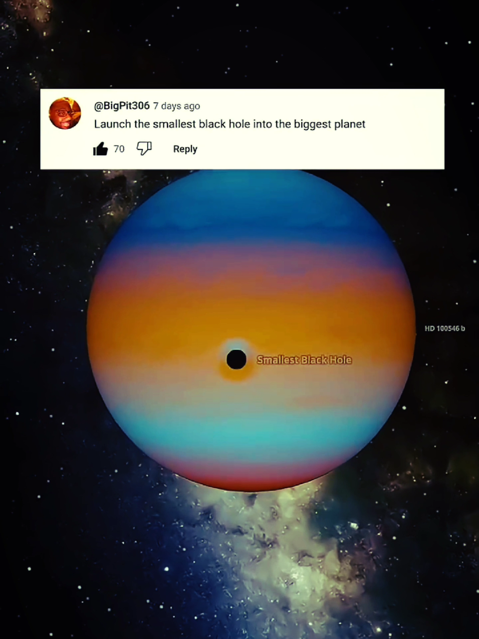 Smallest Black Hole VS Biggest Planet #space #Astronomy #universe #blackhole 