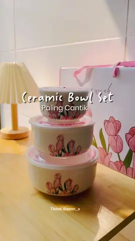 Ceramic bowl ni bukan je cun, tapi tahan panas & berat elok 😍 Yang ni memang tak cukup beli 1 set 😆 #ceramicbowl #ceramicbowlset #setmangkuk #giftset #setmangkukcantik 
