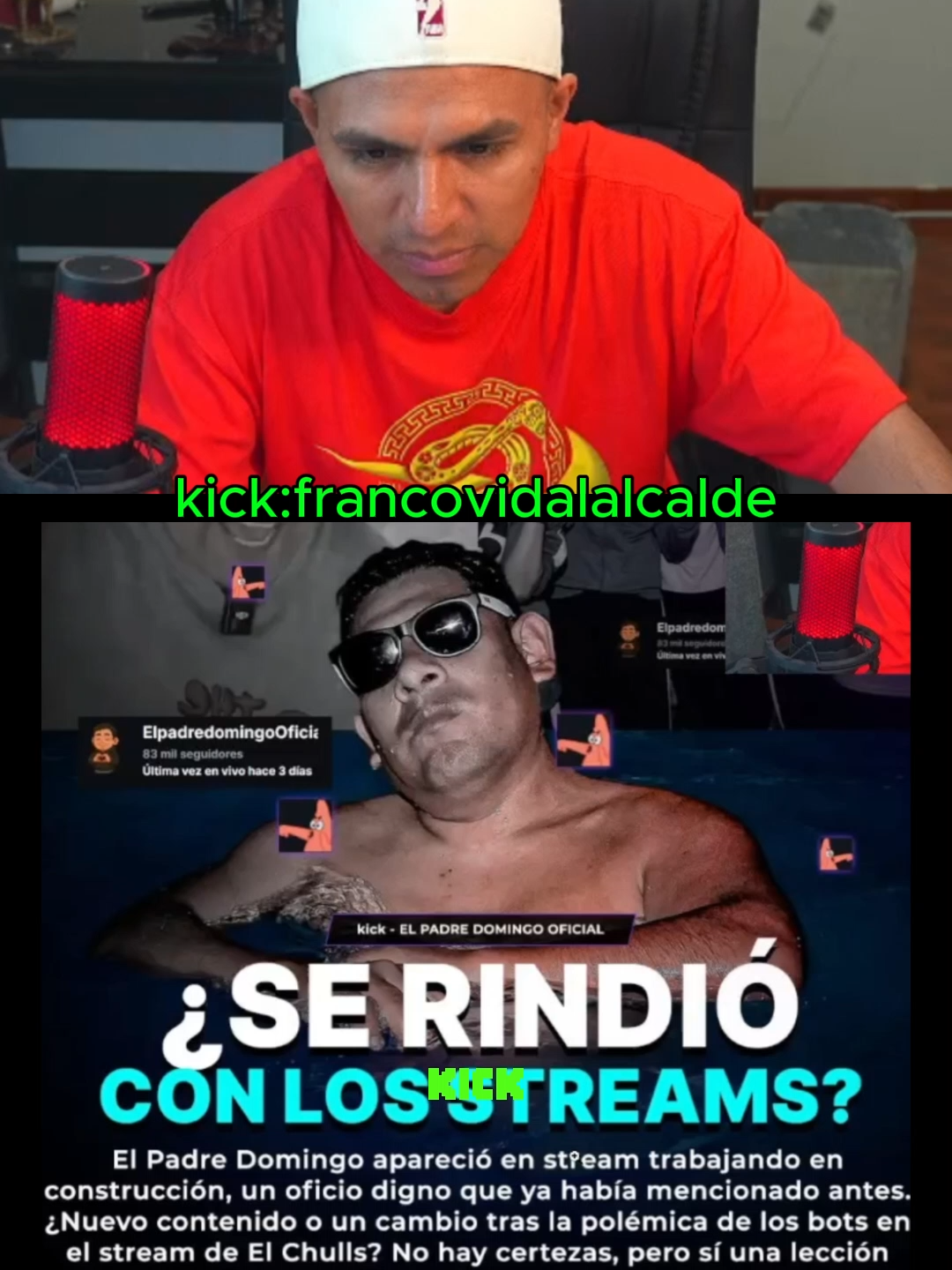 Franco Vidal reacción...padre domingo #kick #francovidalalcalde #alcaldeate #tiktokviral #irlstreaming #perú #Lima #alcaldedeate #shuls_off #viralllllll #irl #shuls #cristorata7