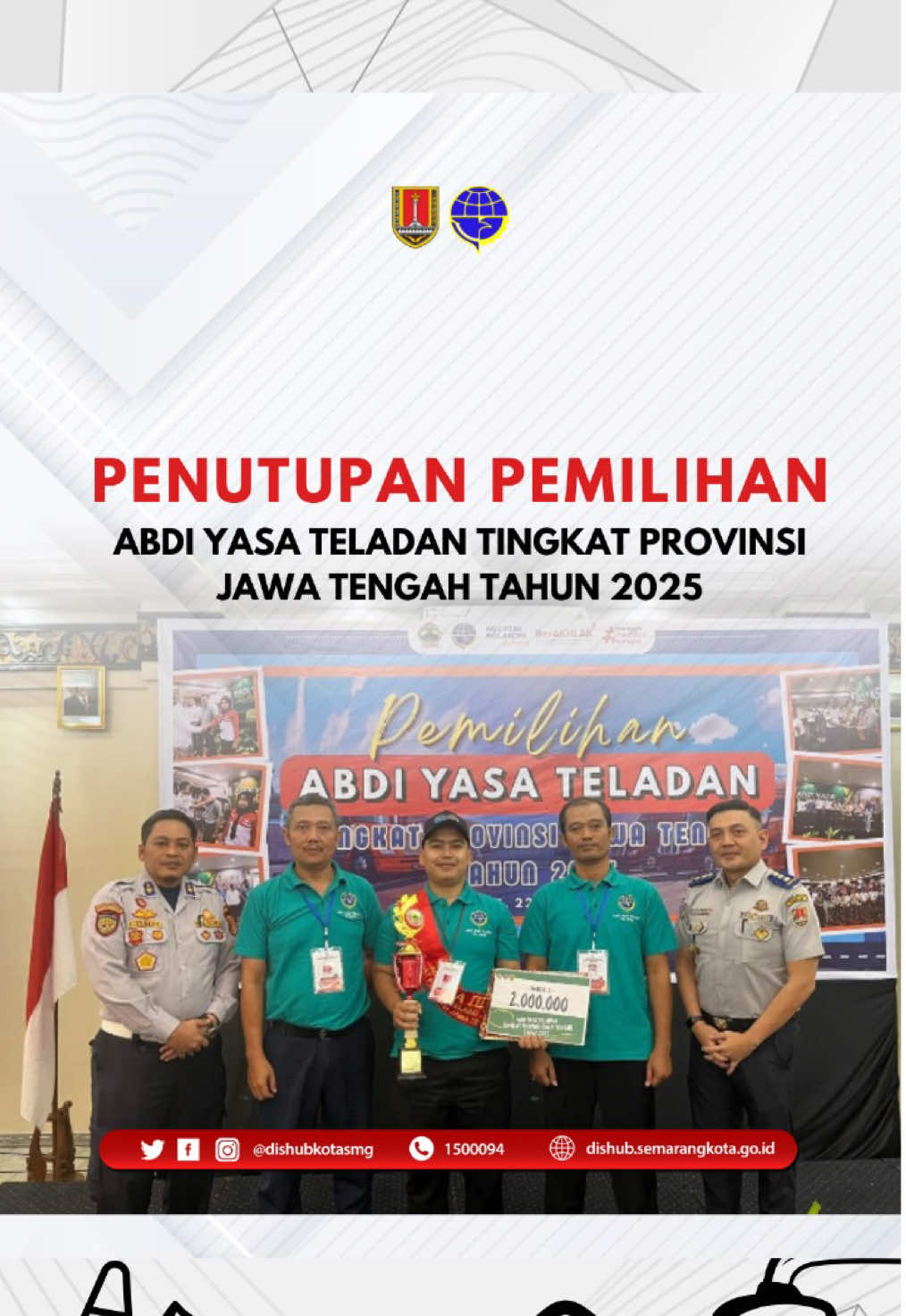 Pemilihan Abdi Yasa Teladan 2025 Resmi Selesai! Dari 35 peserta terbaik se-Jawa Tengah, akhirnya terpilih 3 pengemudi teladan yang membuktikan dedikasi, etika, dan keselamatan mereka di balik kemudi. JUARA I Nama : BIMBING YUDI PRIHANTORO Asal Perusahaan : PT. Selera Masa Berkah Wisata Perwakilan dari : Disperkimhub Kabupaten Kebumen JUARA II Nama : AKBAR MEI ARIYANTO Asal Perusahaan : KSU. Putra Pandawa Sejahtera Perwakilan dari : Dishub Kabupaten Banjarnegara JUARA III Nama : SATYA WIDI LAKSANA Asal Perusahaan : PT. Day Trans Perwakilan dari : Dishub Kota Semarang Terima kasih untuk semua peserta yang luar biasa, serta dukungan dari KNKT, Ditlantas Polda Jateng, Jasa Raharja, PT Hino, dan BPTD Kelas I Jateng yang membuat acara ini makin berkesan. 👏 Selamat kepada para juara dan terima kasih kepada semua peserta yang telah memberikan inspirasi di jalan raya!