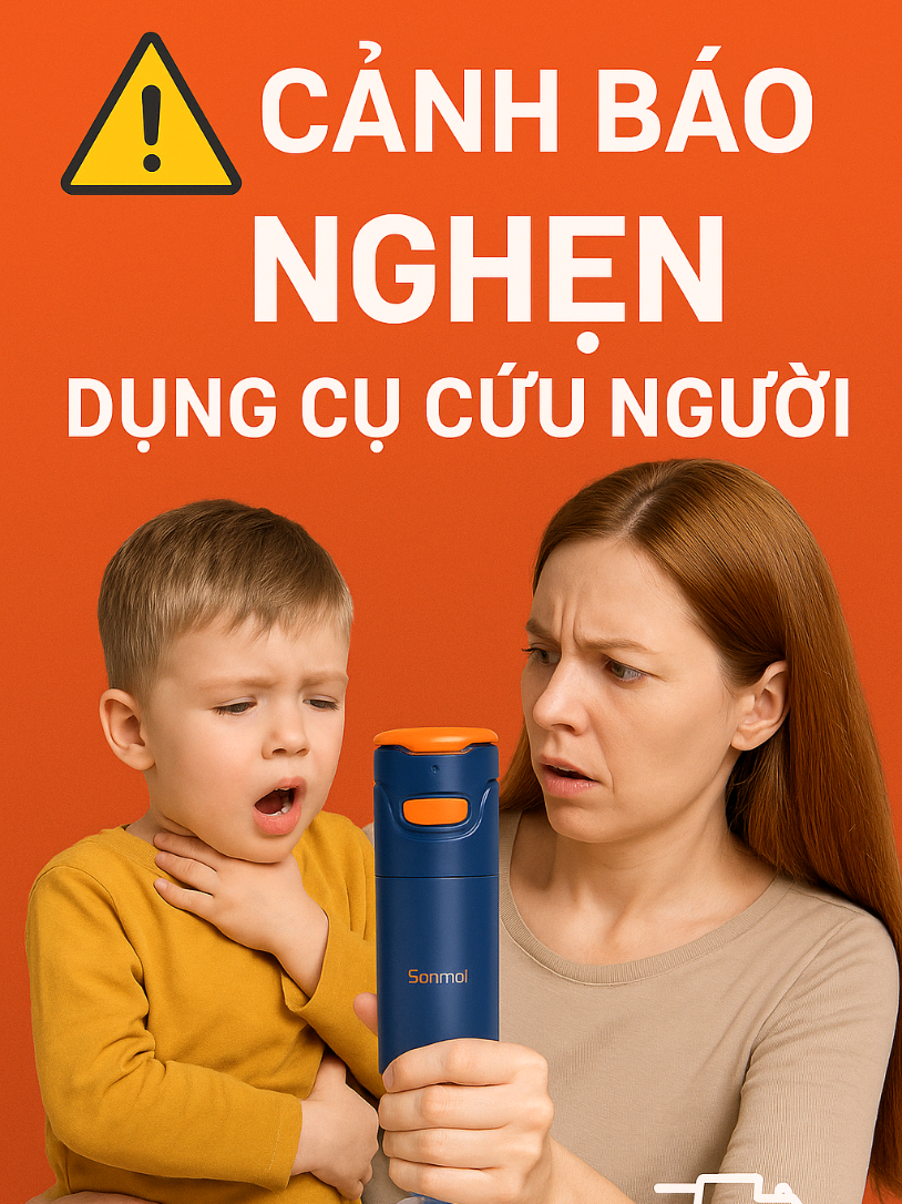 **DỤNG CỤ HÚT DỊ VẬT SONMOL  – GIẢI PHÁP CỨU NGHẸN NHANH CHÓNG CHO CẢ GIA ĐÌNH** **Chỉ cần 1 thao tác - Giúp hút sạch dị vật khi bị hóc nghẹn** (kẹo, thức ăn, đồ chơi ..v.v.v...) mà **không cần dùng pin hay điện**. Dùng được **cho mọi độ tuổi **, từ **trẻ nhỏ 6 tháng tuổi** đến người lớn, **an toàn tuyệt đối**, không gây đau hay tổn thương. ### **KHI NÀO CẦN DÙNG? * Trẻ nhỏ bị nghẹn đồ ăn, kẹo, đồ chơi Người lớn hóc nghẹn khi ăn * Hóc nghẹn khi đi du lịch, dã ngoại * Trường học, nhà trẻ cần thiết bị sơ cứu #cuunghen #hutnghen #thietbicuuho #Sonmol #mevabe 