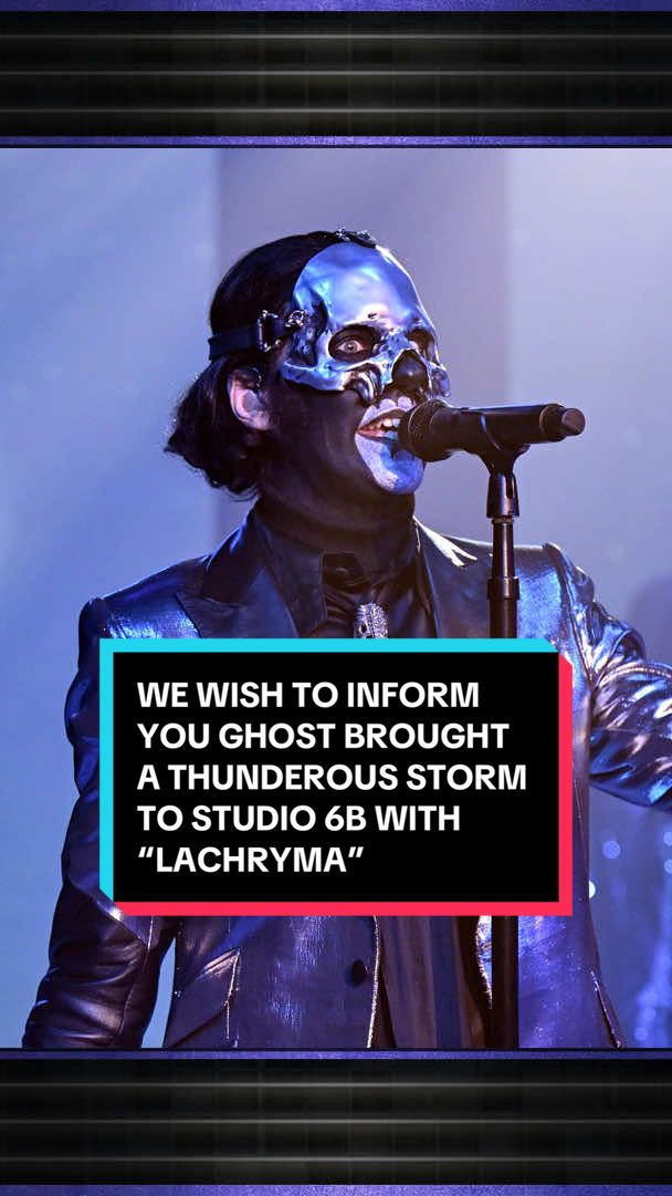 [MESSAGE FROM THE CLERGY] We wish to inform you @thebandghost brought a thunderous storm to Studio 6B with their performance of “Lachryma”. Hope you’re feeling it too now! #FallonTonight #TonightShow #Ghost 