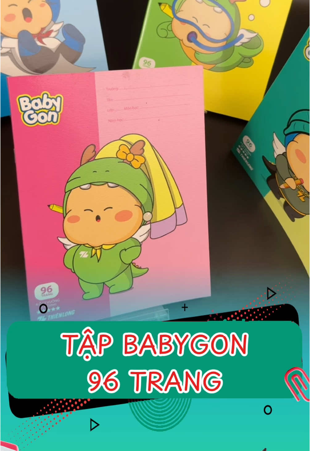 Ba mẹ đang tìm tập cho bé vào năm học mới, có ngay tập BabyGon mới toanh, tập xinh viết mượt nha #thienlongshop #taphocsinh #vochobe #tapchobe #dodunghoctap #thienlong #viral 