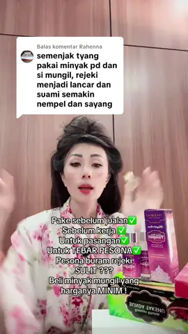 Membalas @Rahenna Pake sebelum jualan✅ Sebelum kerja ✅ Untuk pasangan✅ Untuk TEBAR PESONA✅ Pesona buram rejeki SULIT ??? Beli minyak mungil yang harganya MINIM ! #aura #viralvideo #fyp 
