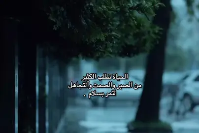 الحياة تطلب الكثير من الصبر والصمت وألتجاهل لتمر بسلام.  #تصميم_فيديوهات🎶🎤🎬  #اللهم_صلي_على_نبينا_محمد  #viral  #fyp  #fypシ 