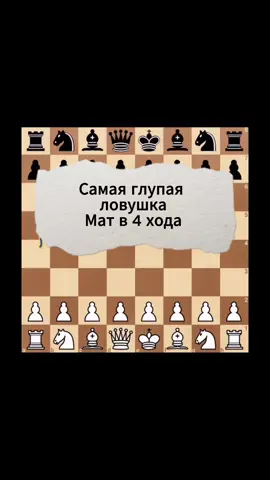Самая глупая ловушка МАТ В4 ХОДА #шахматы #chess #chesstok #шахматытактика 