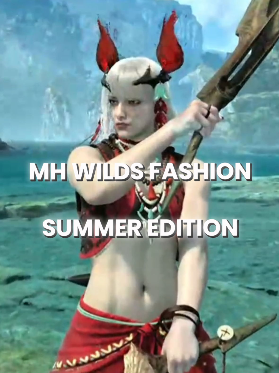 outfits I made using some of the new stuff from the Flamefete festival :) #monsterhunter #mhwilds #fashionhunter #gaming #fyp 