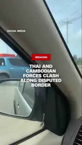 Civilians in eastern Thailand rushed to find shelter while gun shots and explosions can be heard near the disputed border with Cambodia. Armed clashes between Thai and Cambodian forces broke out after weeks of tension. #CNN #News #Thailand #Cambodia