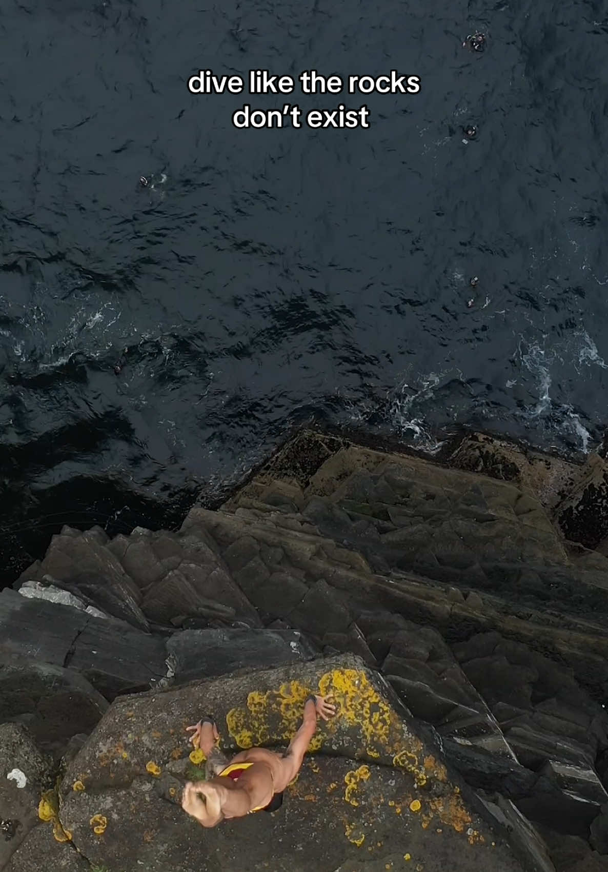 oh hello rocks 👋 🌊 @Carlos Gimeno  #redbullcliffdiving #cliffdiving #redbull #cliff #northsea 