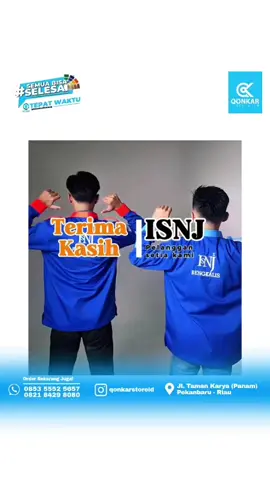 KEMEJA PDH CUSTOM – TAMPIL KOMPAK, RAPI, DAN BERWIBAWA! 💬 Terima kasih spesial untuk ISNJ (Institut Syariah Negeri Junjungan) yang sudah menjadi pelanggan setia kami selama 2 tahun Ini. Kepercayaan ISNJ adalah semangat kami untuk terus memberikan kualitas terbaik 🙏                                                       Lagi cari tempat bikin kemeja PDH yang kualitasnya oke tapi tetap harga bersahabat? 📢 Qonkarstoreid siap bantu bikin seragam terbaik untuk komunitas, organisasi, dan tim kamu! ✅ Bahan nyaman & tahan lama (American Drill) ✅ Bordir Komputer: logo, nama, atau slogan bebas request ✅ Cocok untuk kegiatan formal, organisasi, dan lapangan ✅ Desain Free bisa disesuaikan dengan warna dan identitas kelompok 🧵 Contoh pemesanan: Kemeja PDH custom KKN untuk ISNJ (Institut Syariah Negeri Junjungan) 📲 Yuk order sekarang: 📞 0853-5552-5657 | 0821-8429-8080 📩 DM IG: @Qonkarstoreid 📍 Lokasi: Jalan Taman Karya (Panam), Pekanbaru – Riau #KemejaPDH #BajuOrganisasi #Qonkarstoreid #ISNJ #fyp  #PDHCustom #BordirRapi #KonveksiPekanbaru #TerimaKasihPelanggan #FYP