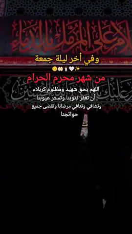 #وفي_آخر_ليلة_جمعة_من_محرم  #اللهم_شافي_كل_مريض_وأقضي_حوائجهم #كربلاء_المقدسة #دعاء_مستجاب  #دعاء_كميل#🤲🏻🕋  #محرم_1443_ويبقى_الحسين  #اللهم_صل_على_محمد_وآل_محمد 