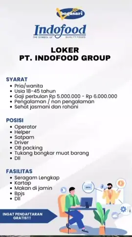 INFO LOWONGAN KERJA PT. INDOFOOD GROUP OPEN RECRUITMENT #infoloker #promomakangajian #loker #lewatberandafyp #fffffffffffyyyyyyyyyyypppppppppppp #pppppppppppppppp #fyyyyyyyyyyyyyyyy #lowongankerja #carikerja 