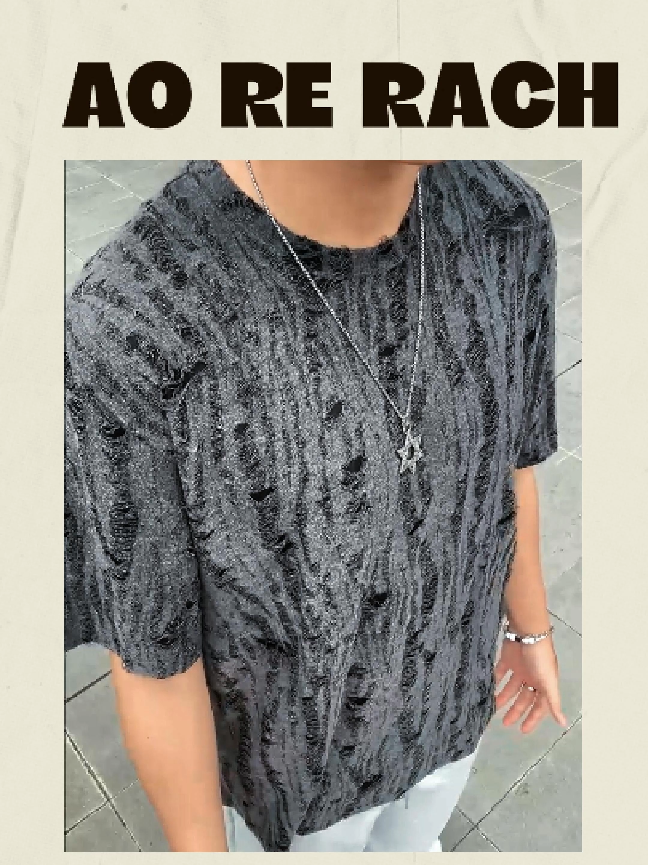 Áo phông thiết kế rách #fyp #xuhuong #review #thoitrang #aothun #aophong #atino
