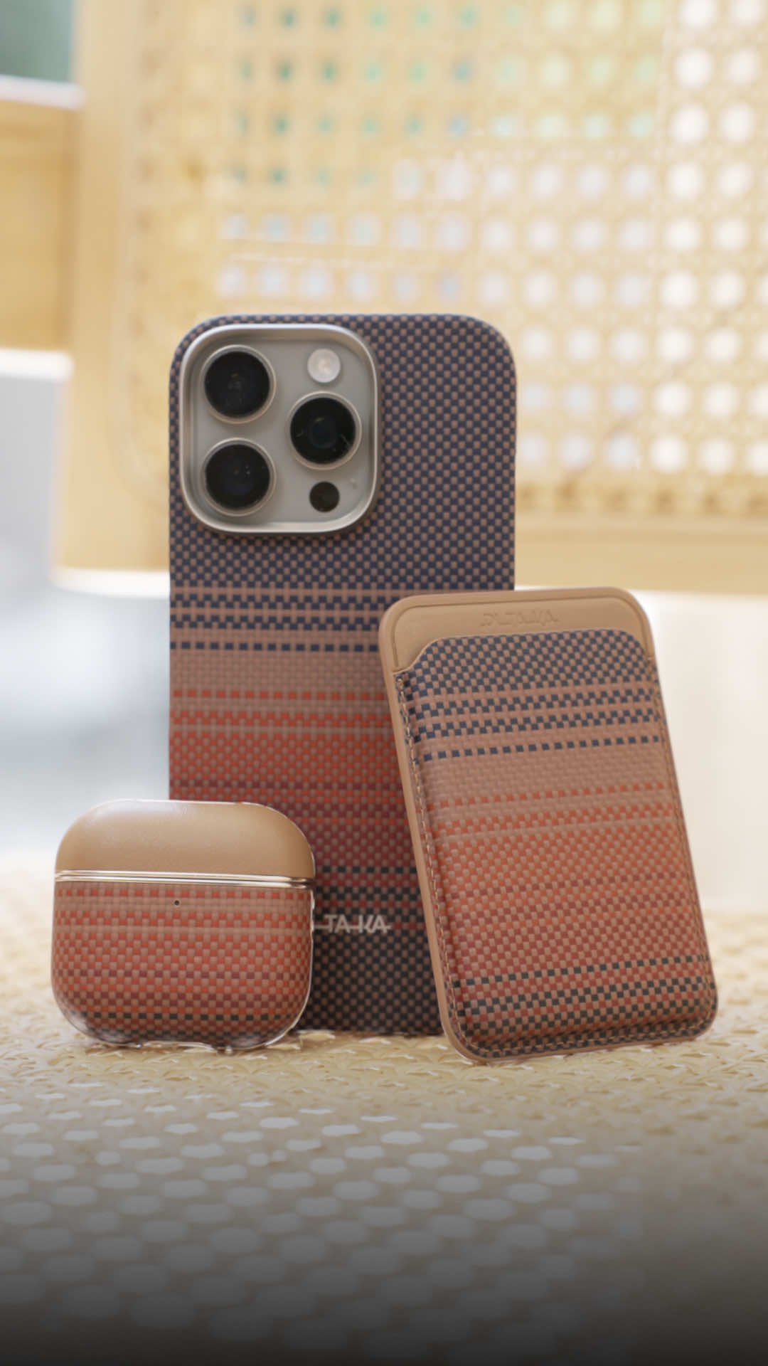 Introducing the Sunset Collection by PITAKA This whole lineup is made to match your Apple setup beautifully, from a stunning case for the iPhone 16 Pro (lightweight, grippy, and with PITAKA’s signature woven finish), to a matching AirPods case, and even a MagSafe wallet to carry your essentials. Everything feels super premium and it all ties together so nicely. @Pitaka  #pitaka #ipitaka #iphone #iphone16pro #airpods #magasfewallet #edc 