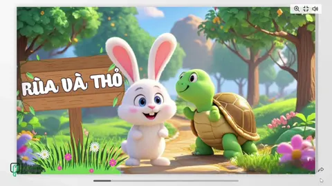 Sách lật truyện tranh Rùa và Thỏ#giaovientieuhoc #AI 