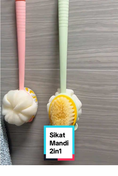 Sikat mandi gagang panjang #sikatmandi #penggosokpunggung #sikatpunggung #sikat2in1 #sponsmandi 