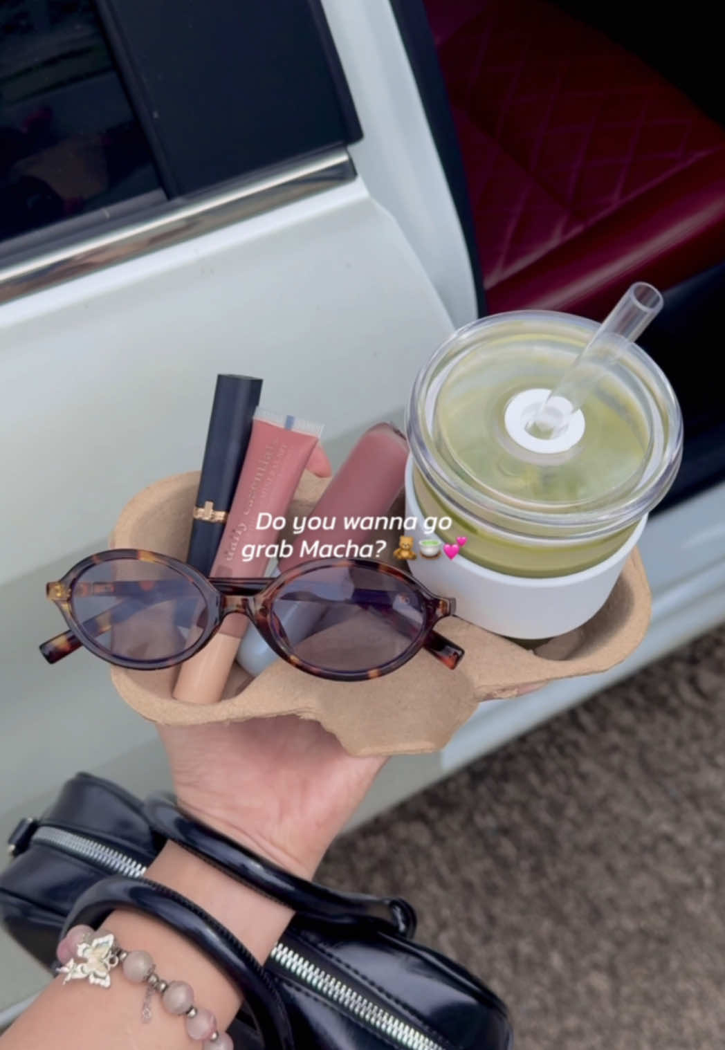 🍵🧸💕 Matcha check — you in or still sleepin’ on it? #ซนซนคาร์ #ผู้หญิงขับรถ #matcha #matchalover #girls #มัทฉะ #slowliving #morningvibes 