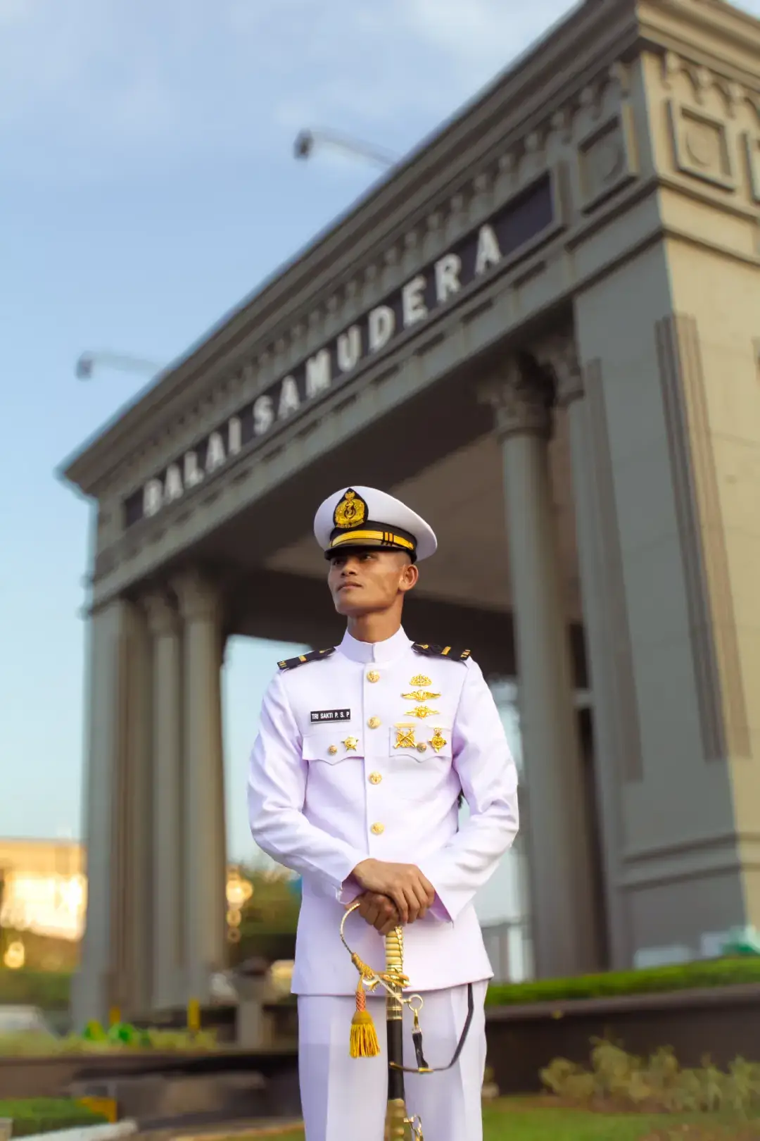 Letda (Mar) Tri Sakti Paku Rimba. S. P, S. Tr. Han Balai Samudra, Jakarta. #praspa2025 #angkatanlaut #marinir #rimbasp #graduationphoto #graduated #fyp 