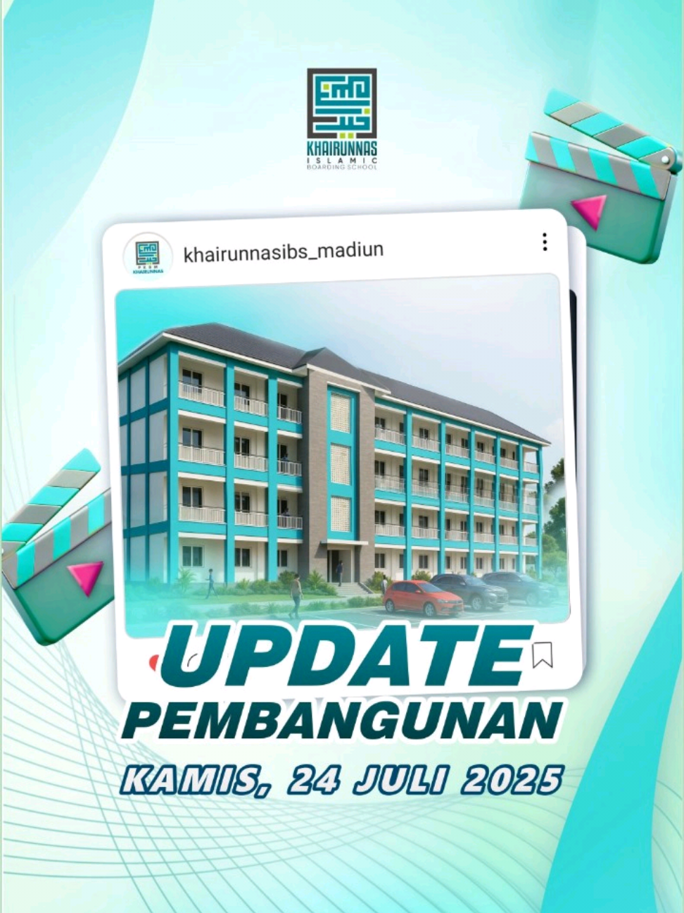 Update Pembangunan 24/07/2025✨🤩 Alhamdulillah update pembangunan pekan ini telah menunjukkan progres besar dan komitmen kami dalam menyediakan lingkungan dan fasilitas belajar yang mumpuni. Semua fasilitas, dari ruang kelas, toilet, perpustakaan, koperasi, dan lainnya telah siap digunakan. Mohon doa restu dan dukungannya, semoga pembangunan terus bisa dikerjakan sesuai target nantinya.. InsyaaAllah🙏🏻✨ Informasi Lengkap Khairunnas Islamic Boarding school Madiun https://bio.link/khairunnasibs_madiun Ikuti Sosial Media Kami Facebook https://www.facebook.com/Pesantren.KhairunnasMadiun Instagram https://instagram.com/khairunnasibs_madiun Tiktok https://www.tiktok.com/@khairunnasmadiun Hubungi kami :  wa.me/6282141544970 #islamicboardingschool #khairunnasibs_madiun #pesantrentahfidz #adab #ilmu #alquran #tahfidz 