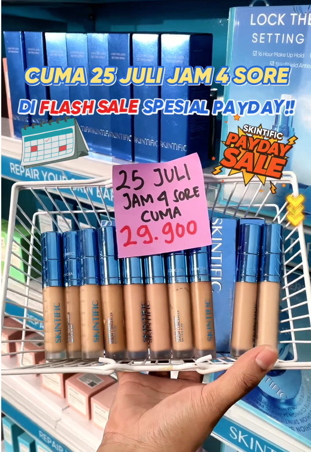 🌻 SKINTIFIC PAYDAY SALE  Concealer yang hasilnya flawless ini jadi cuma 29.900? 😱 Mintific saranin, sih, harus ikutan checkout yaaa di flash sale spesial payday! Jangan ketinggalan di Live TikTok Skintific 🤑  #skintific #coverperfectserumconcealer #bekasjerawat #menutupimperfection #squalene #concealer #diskonskintific #paydaysale 