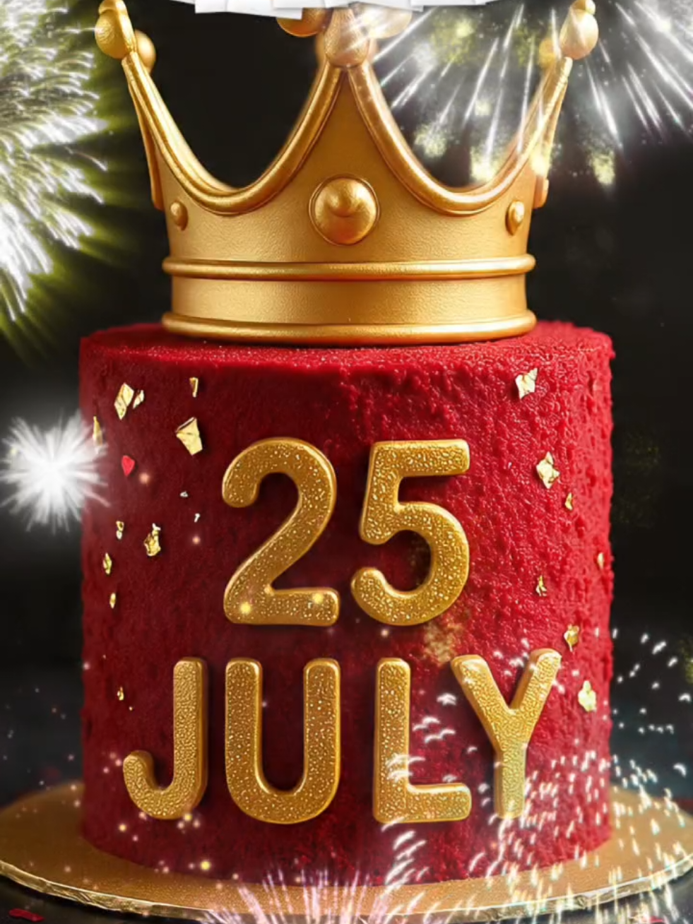 25 JULY BIRTHDAY SONG 🎂🎶, HELLO 25 JULY, 25th JULY TIKTOK, RED VELVET CAKE,25 JULY CAKE, #25 #july #birthday #foryoupage #feed #fyp #foryou #tiktok #tik_tok #crown #red #happybirthdayguys #pppppppppppppppp #CapCut 