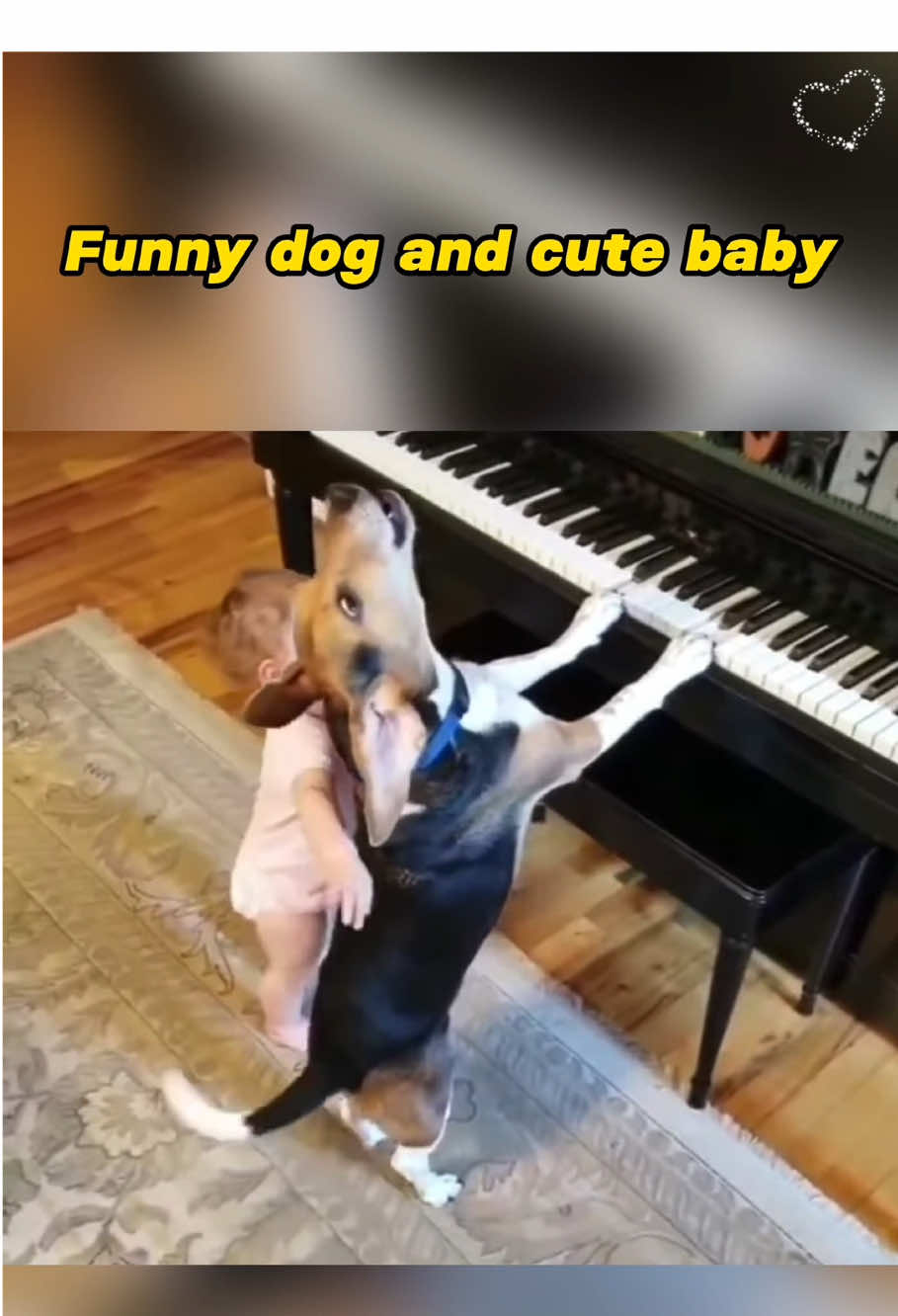 Funny dog and cute baby 😂😂🐶💕#dog #baby #funny #Love #playtime #fyp 