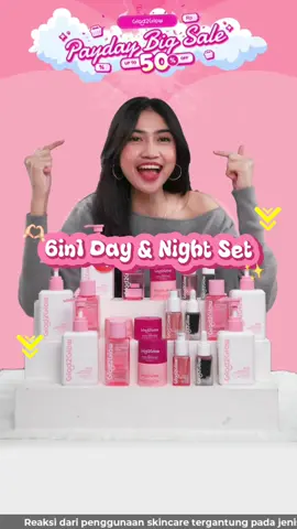 ❤️GLAD2GLOW PAYDAY SALE🎉 Yang mau glowing tapi modal irit, bisa banget cobain SET 6pcs Day&Night yang lagi ada PROMO AMBYAAR 😻💸 Bisa bantu mengurangi permasalahan di wajah kamu~ cuss cobain sekarang! 💖 #G2G #Glad2Glowpromo #paydaysale #6pcsDayNightSet #penuaandini #antiaging #kulithalus #kulitcerah #basicskincareroutine #perawatan #retinol #niacinamide #G2G6pcs 