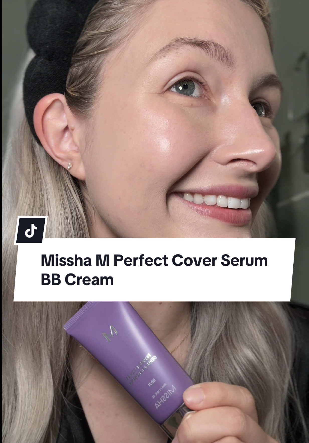 This Missha M Perfect Cover Serum BB Cream is literally a filter in a bottle 😍 Lightweight, dewy, and evens out EVERYTHING. Want the perfect shade? Ask ChatGPT to shade match you! #BBcream #Missha #filtermakeup #serumBBcream #nomakeupmakeup 