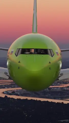 S7 Airlines about to land in Hamburg, Germany#aviation #airplane #flight #hamburg 