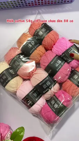 Milk cotton 50g 10 cuộn chưa đến 80 cá #DIY #moclen #hocmoclen #handmade 